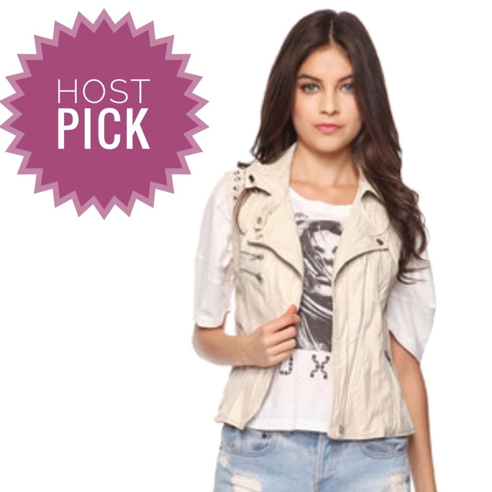 Forever 21 | Lined Studded Moto Vest